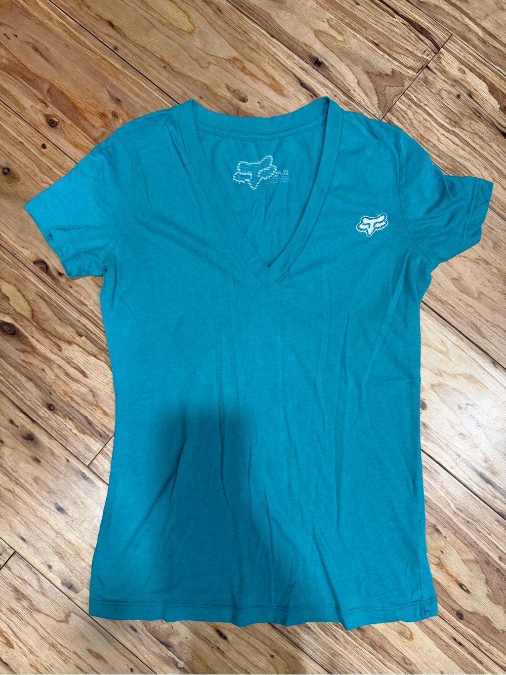Fox Women's Teal V-Neck Short Sleeve Tee